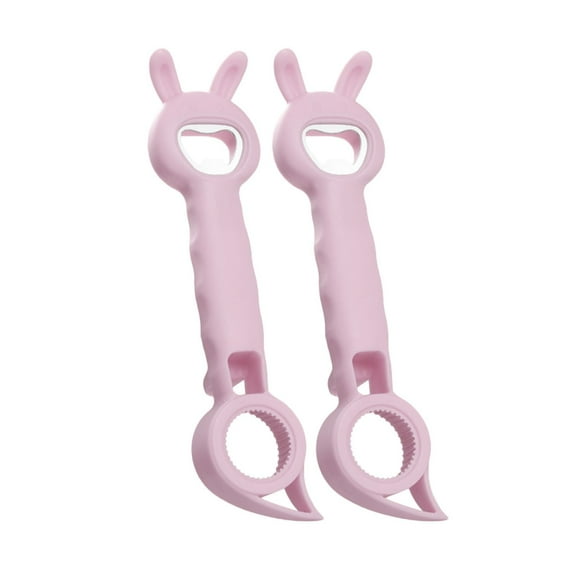 BNNG Portable Beer Cap Opener, 2pcs Creative Multi Purpose Beverage 4 In 1 Can Opener Lid Opener Kitchen Tool Personalized Beer Bottle Opener