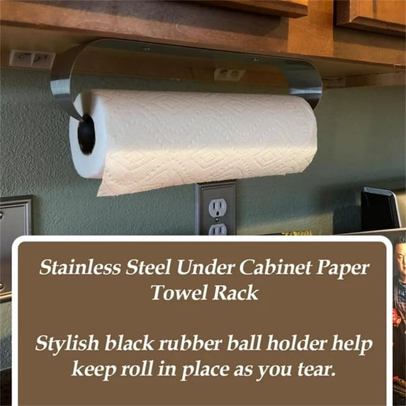 BNNG Portable Paper Towel Holder Stainless Steel Kitchen Paper Towel Holder Suitable For Foreign Kitchen Roll Paper