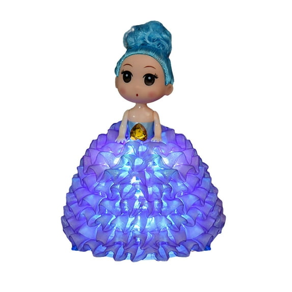 BNNG Princess Gift Night Light for Girls, Princess Cute Luminous Doll LED Night Light With Soft Lighting Gifts For Girls For Birthdays And Christmas Bedroom Decorations Bedside Lamp