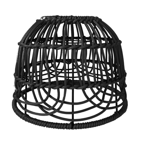 BNNG Rattan Lamp Shade, Boho Lamp Shades Replacement, Black CeIling Light Covers for Floor Lamps, Pendant Light,Chandelier,Wall Sconces Light Fixture Simple And Elegant Perfect For Home Decoration
