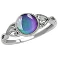 thumbnail image 1 of BNNG Rings Temperature Colour Changing Rings For Women Fashion Jewelry Popular Accessories Gift For Wife Round Shape Gemstones Silver Solitaire Ring Jewelry for Women, 1 of 8