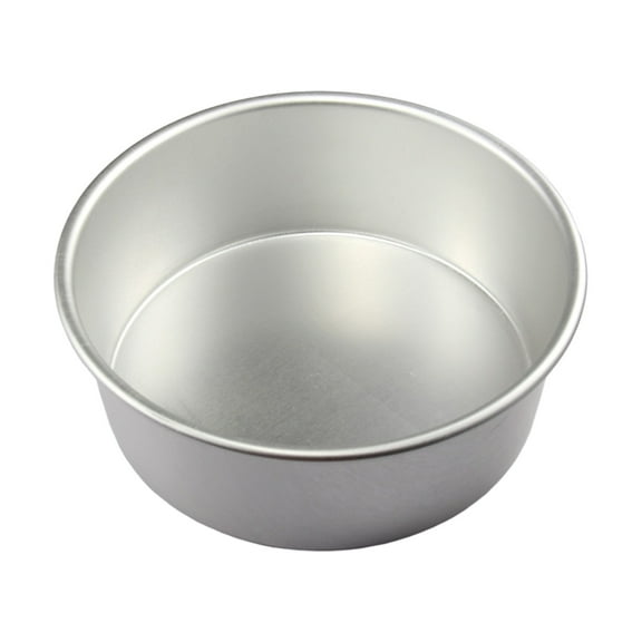 BNNG Round Cake Pan, Non-Stick Cake Tray, Aluminum Chiffon Cake 5inch Round Solid Base Cakemold Round Stainless Steel Small Cake Rings, Mousse and Pastry Mini Baking Ring Mold