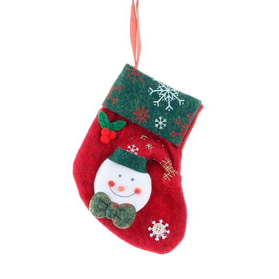 BNNG Santa Claus Candy Stocking Fashion Christmas Stockings Gift Bag Christmas Tree Decoration Supplies Holiday Gifts Halloween Candy Holders Candy Sock Mantle Decorations Elf Candy Stocking Hangers