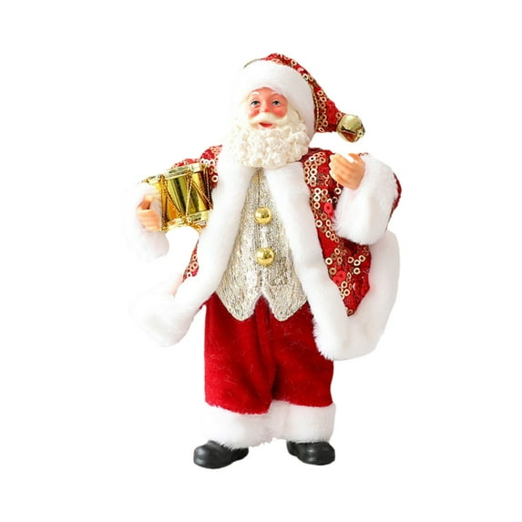 BNNG Santa Claus Ornaments 2026 Decoration Hanging Ornament,7 Inch Christmas Santa Claus Dolls Standing Santa Claus Figurine Christmas Figurine Figure Decor for Holiday Party Home Decoration