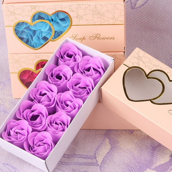 BNNG Scented Bath Body Petal Rose Flower Soap Wedding Decoration Gift Best 10pc Artificial Flower Petals Silk Flowerclips Forever Bloom Photo Frame Forever Bloom Box