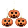 thumbnail image 1 of BNNG Set of 3 Glass Jack O Lantern Halloween Ornaments Hanging Pumpkin Tree Decorations Mini Pumpkin Hanging Balls for Thanksgiving Halloween Holiday Party Home Decor, 1 of 9