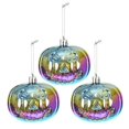 thumbnail image 1 of BNNG Set of 3 Glass Jack O Lantern Halloween Ornaments Hanging Pumpkin Tree Decorations Mini Pumpkin Hanging Balls for Thanksgiving Halloween Holiday Party Home Decor, 1 of 9