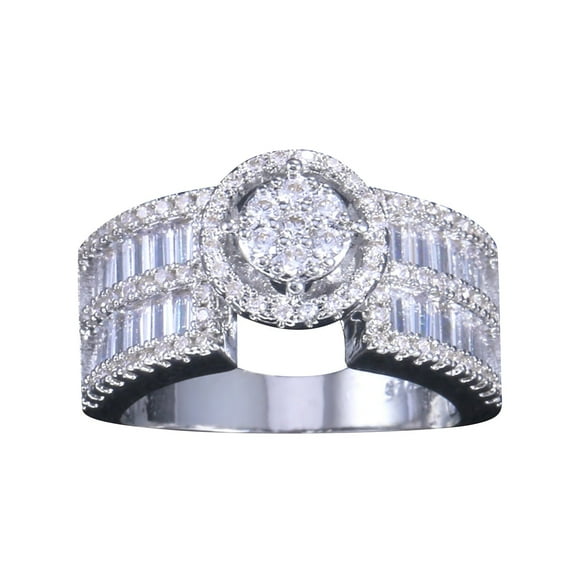 BNNG Silver Promise Rings Delicate Design Knot Set Diamond Fashion Ring Light High Grade Ring Wedding Rings for Women Bridal Sets 925 Sterling Silver CZ Cubic Zirconia