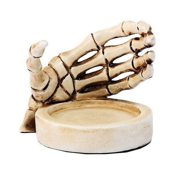 BNNG Skeleton Candle Holder, Resin Skull Hand Candle Holder, Halloween Skeleton Hand Candle Holder Skull Candlestick Holder Tea Light Candle Holder Halloween Decoration
