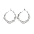 thumbnail image 1 of BNNG Sleek And Modern Minimalist Hoops Fashion Earrings Twisted Hollow Earrings Women's Ear Hoop Light Fashion Earrings Modern Geometric Earrings Chic And Sophisticated Ear Studs, 1 of 9