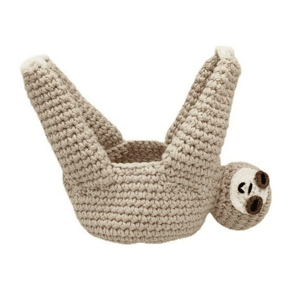 BNNG Sloth Bear Succulent Planters Pot, Hand-Knitted Pendant Succulent Pot, Sloth Intdoor Planter Hanging Planter Suitable for Lovers Home Decor Flower Pot Lace Hook Storage Rack