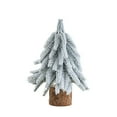thumbnail image 1 of BNNG Snow Tabletop Christmas Trees, Snow Flocked Mini Tabletop Pine Trees with Wooden Base,Artificial Desk Christmas Trees for Xmas Holiday Home Party Table Decorations, 1 of 4