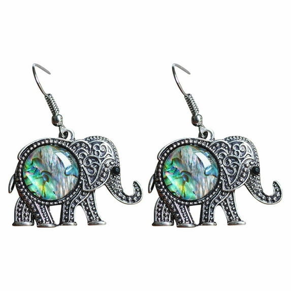 BNNG Sparkly Boho Ocean Shell Dangle Earrings Natural Abalone Shell Earrings Dangle Women Earrings Vintage Owl Animal Colorful Earrings Female Geometric Earrings Jewelry Temperament Earrings