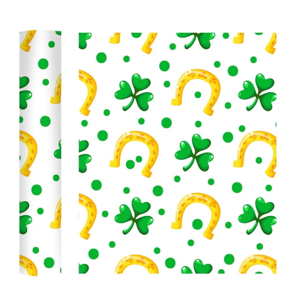 BNNG St. Patrick's Day Heat Transfer Vinyl 12sheets 12“x10" Green HTV Iron on Vinyl Clover Patterned HTV Vinyl for Fabrics Shamrock HTV Compatible with Suitable For Shirts Patterns