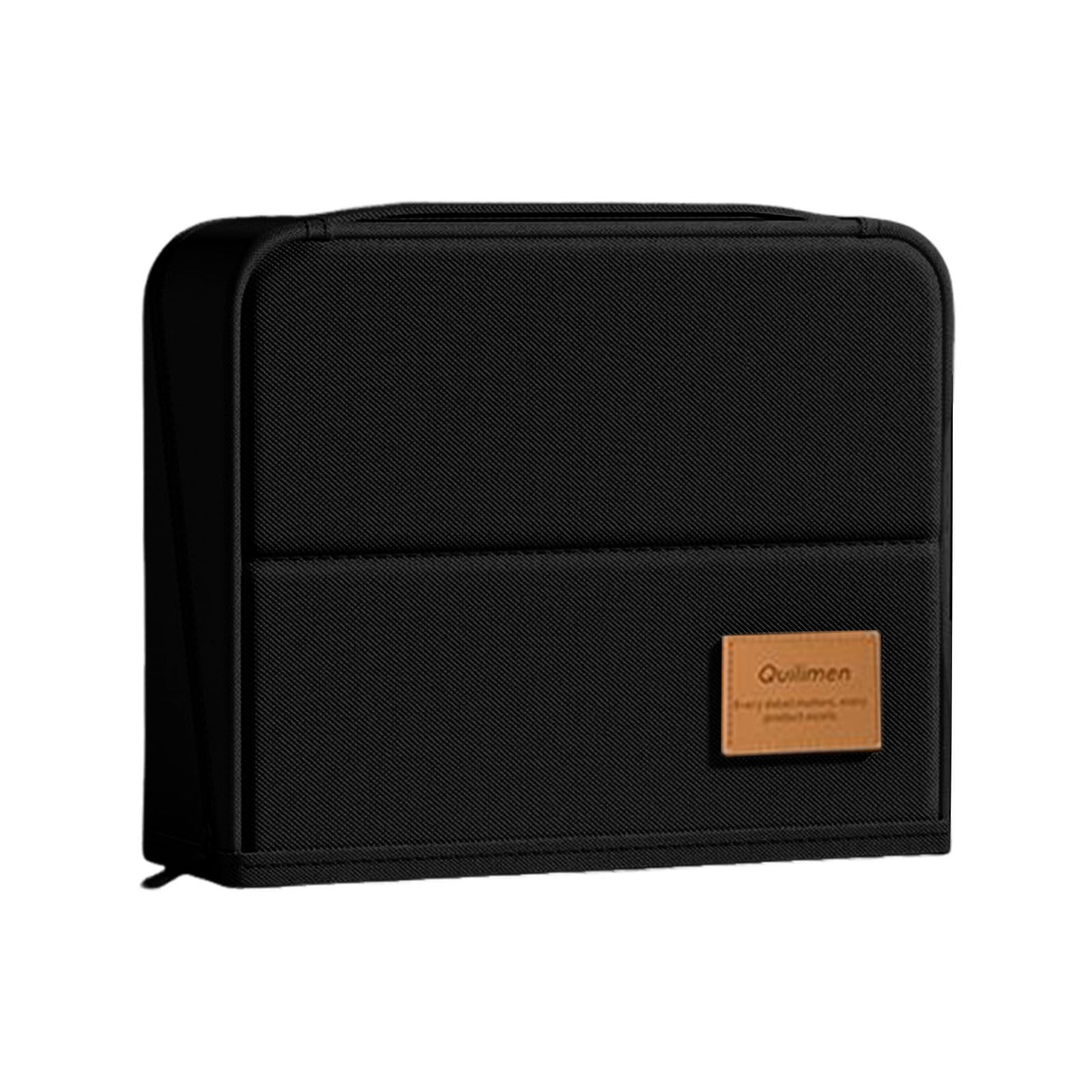 BNNG Standing Pencil Case Large Capacity Zippered Pen Bag, Multi-Layer Pen Pouch Pencil Holder Stationery Organizer, Polyester Pencil Bag Storage Box Desk Organizer