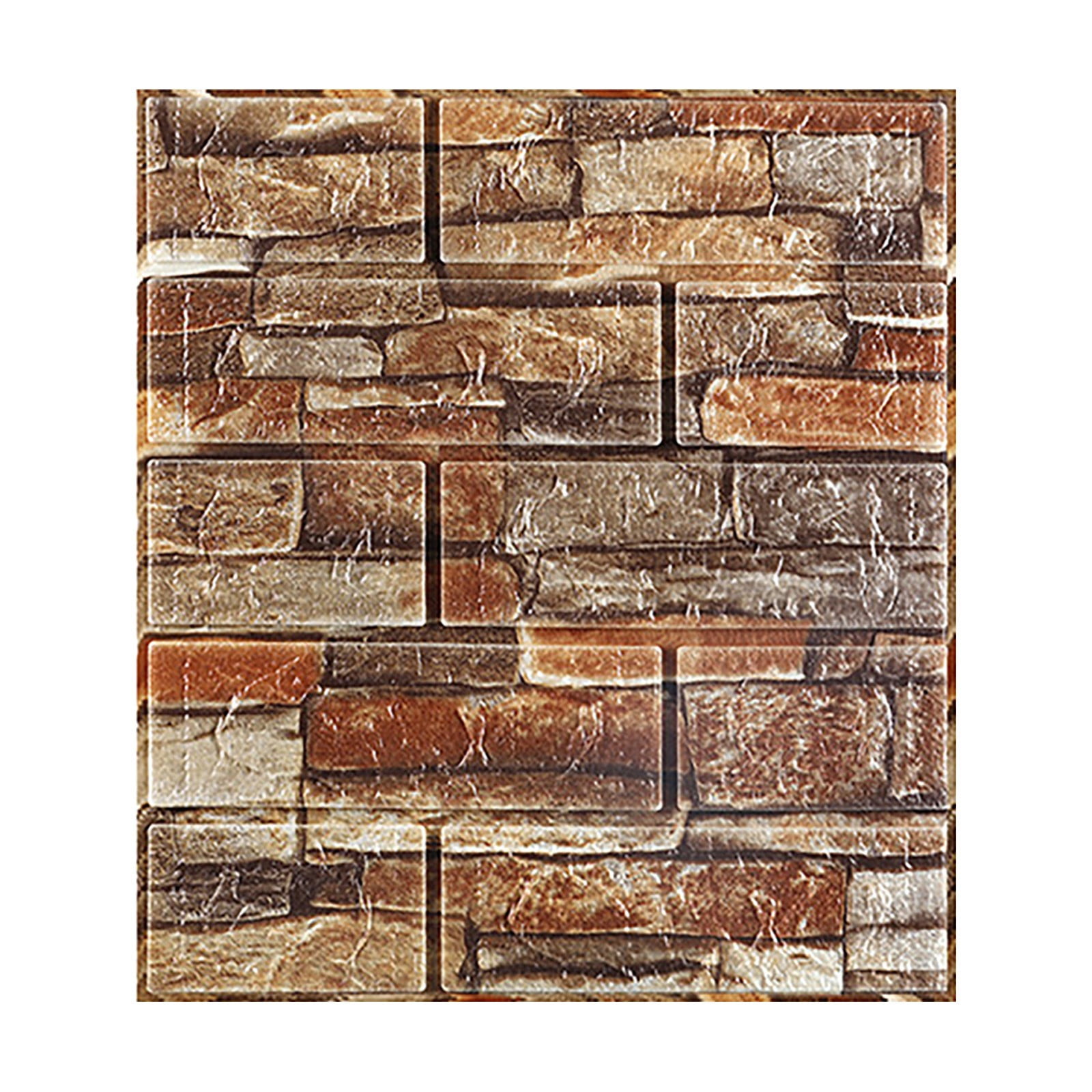 BNNG Sticker Removable Red Brick Wallpaper Peel And Stick Wallpaper ...