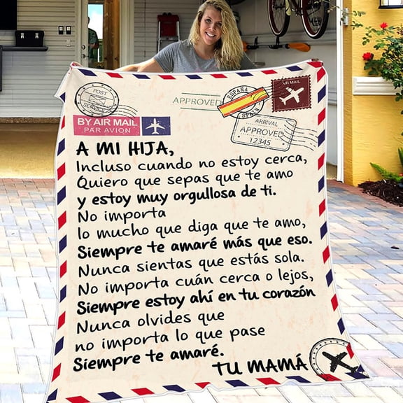 BNNG Stylish Bed Blanket Rustic Throw Blanket Comfortable Wrap Blanket Perfect Letter Blanket A Gift For Family Friends Lovers Thick Plush Bed Blanket Boho Chic Throw Blanket Flannel Fleece Blanket