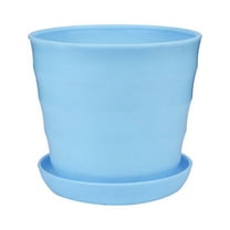 BNNG Succulent Pot Planter-Pots-for-Plants-Indoor-Outdoor, Plastic Flower Pots with Saucer & Drainage Holes, Modern Garden Planters for Planting Plants，Decorative Resin Garden Pots