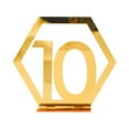 thumbnail image 1 of BNNG Table Numbers, 1-15 Wedding Gold And Silver Acrylic Table Numbers with Holder Base Party Card Table Holder, Hexagon Shape, Perfect for Wedding Reception and Decoration, 1 of 2