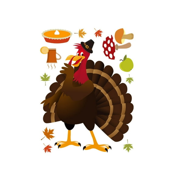 BNNG Thanksgiving Window Clings - Fall Window Clings,Double Sided Autumn Window Clings for Glass Window,Maple Leaves Window Stickers for Window Decals,Window Clings for Fall Decorations