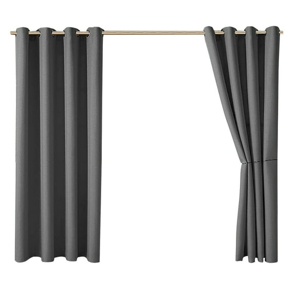 BNNG Thermal Insulated Blackout Curtains for Bedroom, Full Room Darkening Noise Reducing Grommet Curtain 54 x 52 Inch Waterproof Outdoor Pavilion Terrace Curtain