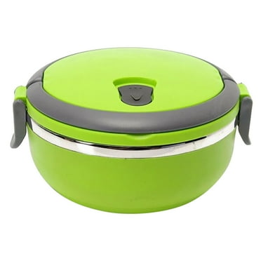 BNNG Thermos For Hot Food, Stainless Steel Round 1 Layer Insulated Food Thermal Containers Lunch Box Case Thermal Lunch Box Stackable Hot Food Insulated Box