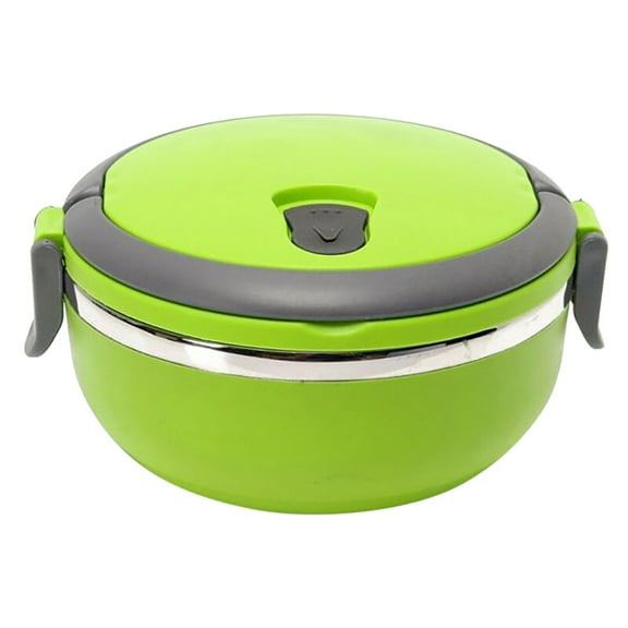 BNNG Thermos For Hot Food, Stainless Steel Round 1 Layer Insulated Food Thermal Containers Lunch Box Case Thermal Lunch Box Stackable Hot Food Insulated Box