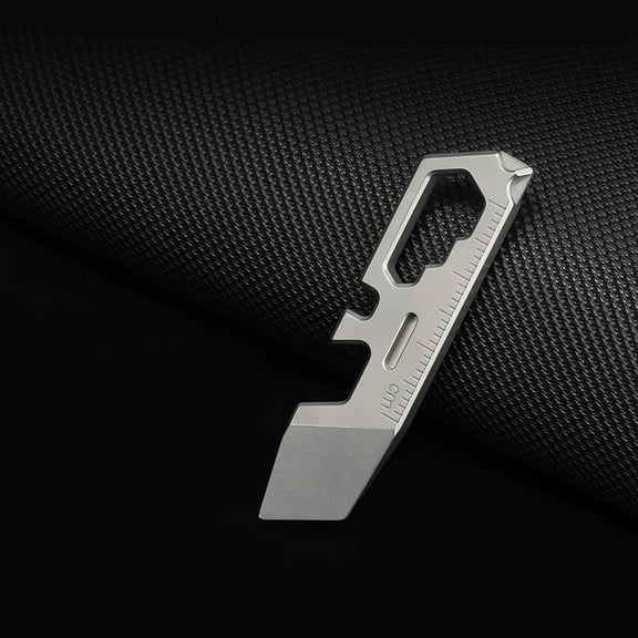 BNNG Titanium Keychain Tool, Lightweight Multi Function Tool Can Opener Pry Bar Wrench Bottle Opener Easy To Carry Mini Keychain Household Gadget Small EDC Pry Bar for Keychains1PC