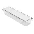 thumbnail image 1 of BNNG Transparent Flatware Tray Kitchen Drawer Organizer- Plastic Kitchen Cutlery Tray and Utensil Silverware Storage Container with Cover - Dinnerware Holder for Camper Picnic, 1 of 2