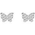 thumbnail image 1 of BNNG Trending Cubic Zirconia Earrings Printed Quality Butterfly Wing Earring Earrings Butterfly Jewelry S925 Sterling Silver Butterfly Earrings Luxury Cubic Zirconia Earrings, 1 of 3