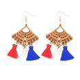 thumbnail image 1 of BNNG Trendy Tassel Drop Earrings Independence Day Earrings With Red White Blue Flag Creative Festival Memorabilia Accessories Rose Gold Drop Earrings, 1 of 4