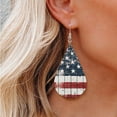 thumbnail image 1 of BNNG USA American Flag Earrings Dangle Interesting Drop And Sunflowers Shape Boho Earrings For Women Patriotic 4th Of July Independence Day Gift Star Stripes Wooden Vintage Earrings, 1 of 4