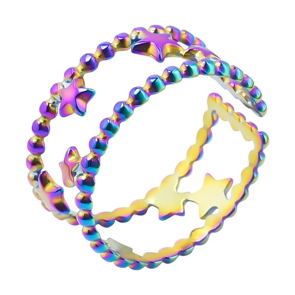 BNNG Vintage Open Rings For Women Female Fashion Personality Ring Simple Ladies Finger Rings Cute Rings Set Personalized Open Rings For Women Adjustable Open Rings For Women