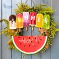 thumbnail image 1 of BNNG Watermelon Door Sign Summer Welcome Door Hanger Wood Front Door Wreath Decor Wall Hanging Housewarming Gift Home Decor, 1 of 8