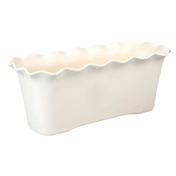 BNNG Window Herb Planter Box Rectangular, 11.9x5.2x5.4 inchs Plastic Planters with Multiple Drainage Holes,Indoor Succulent Cactus Mint Flower Pot for Windowsill,Garden Balcony