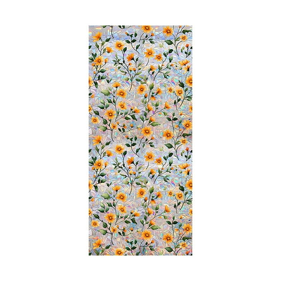 BNNG Window Privacy Film, Stained Glass Rainbow Film Decorative Window Clings, Static Cling Sun Blocking Stickers Decals Coverings Tint for Home Heat Control, Non-Adhesive 17.5" x 39.4"