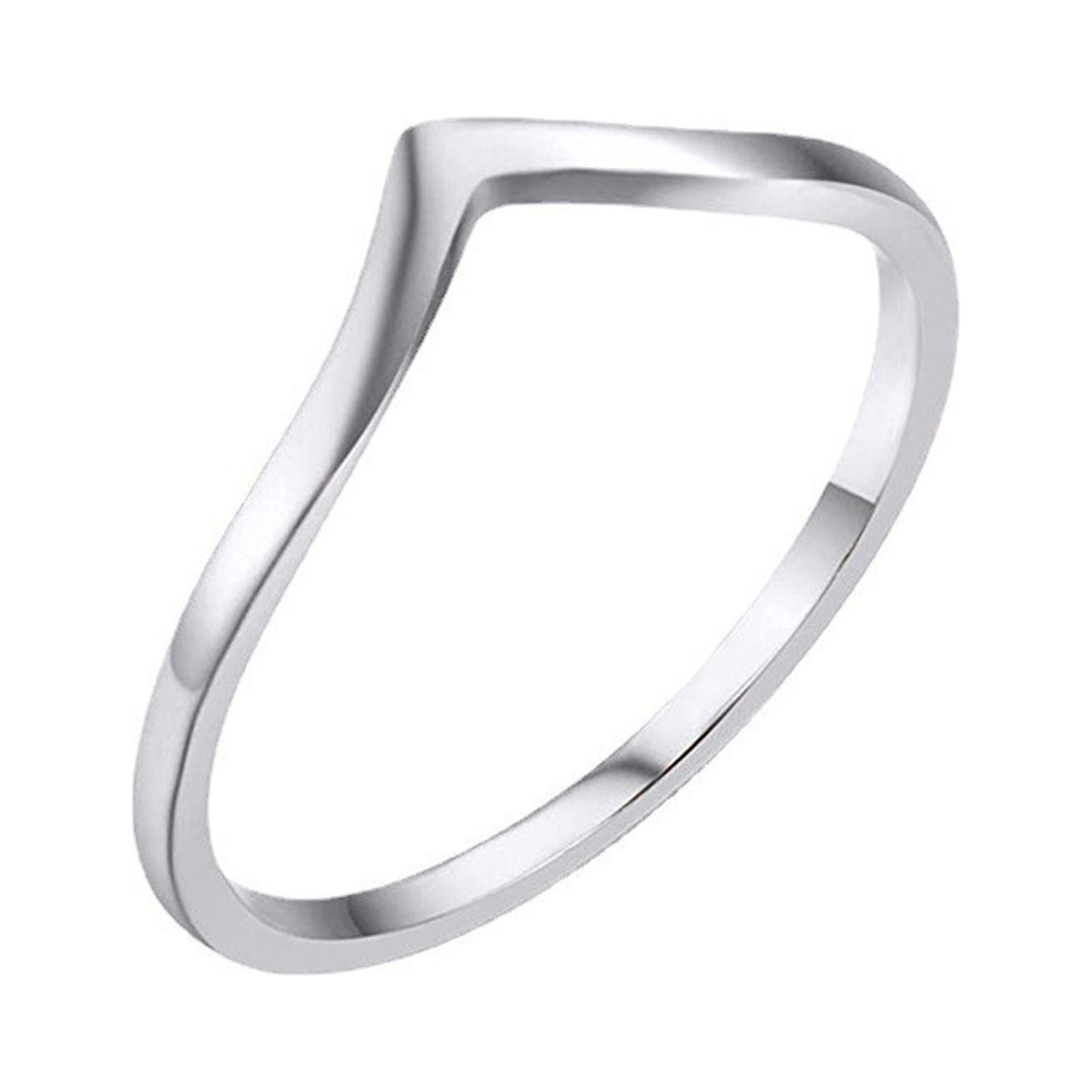 BNNG Women'S Minimalist Rings Female Simple Temperament Silver