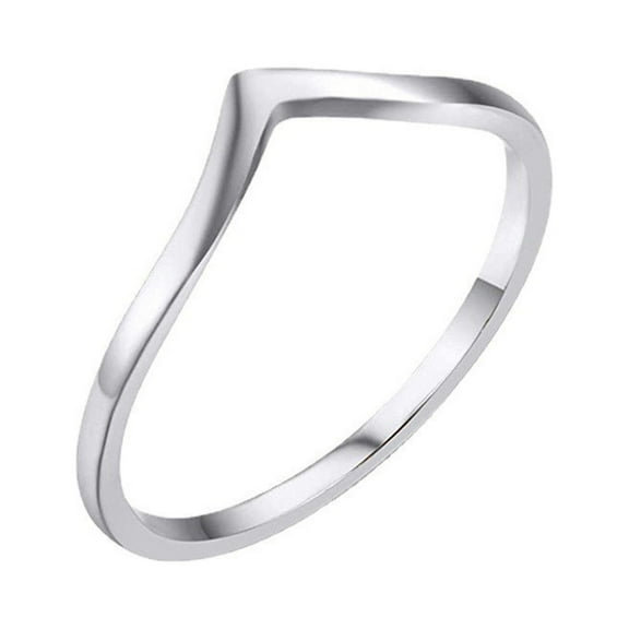 BNNG Women'S Minimalist Rings Female Simple Temperament Silver Ring Fashion Personality Ring Girlfriends Hand Jewelry Rings