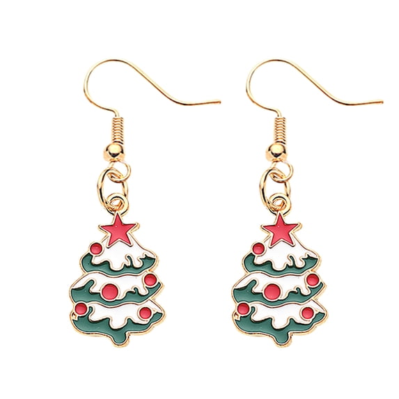 BNNG Womens Christmas Earrings Pendant Earrings Christmas Santa Claus Elk Snowman Holiday Jewelry Set, Ideal Gift Chritmas Ornament Earrings Christmas Drop Earrings