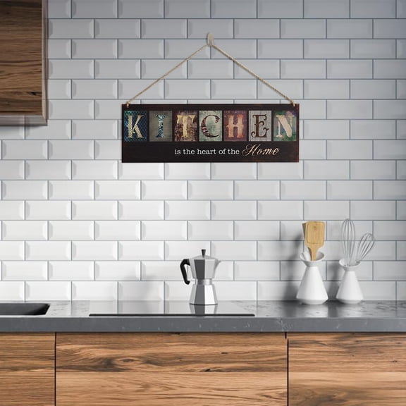 BNNG Wooden Door Sign Customized Wooden Scene Marker Bathroom, Pantry, Laundry, Coffee, Kitchen Location Sign Vintage Rustic Wall Decor Hanging Pendant