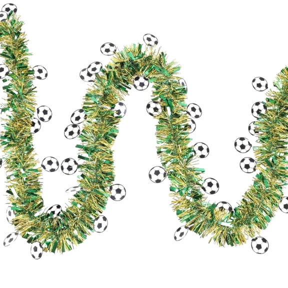 BNNG World Soccer Party Decorations – Soccer Tinsel Garland for World Soccer Event 2026, Soccer Birthday Party Decorations for Watch Party, Stadium Tailgate, Home Bar