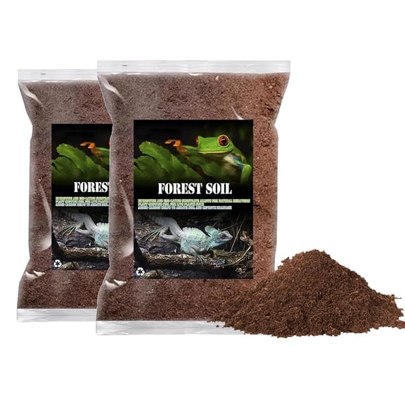 kathson 2PCS Reptile Soil Substrate,Fluffy Small-Strand Reptile Substrate,Natural Terrarium Bioactive Soil Bedding for Snakes, Lizards, Tortoises Tarantulas,Lizards