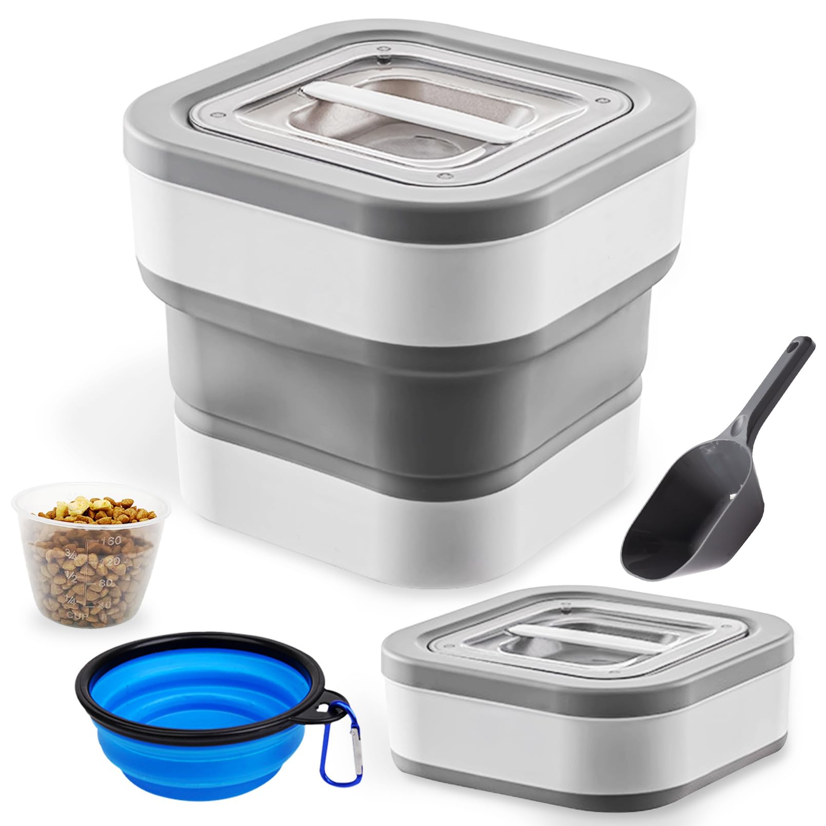 BNOSDM Collapsible Dog Food STF9 Storage Container, 1015 Lbs Cat Food