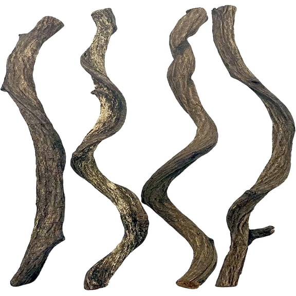 kathson Reptile Forest Climbing Branch Decor, Crested Gecko Climb Wood, Natural Branches Tree for Snake Frog Chameleon Spider Bearded Dragon Terrarium Habitat Tank Accessories,4PCS