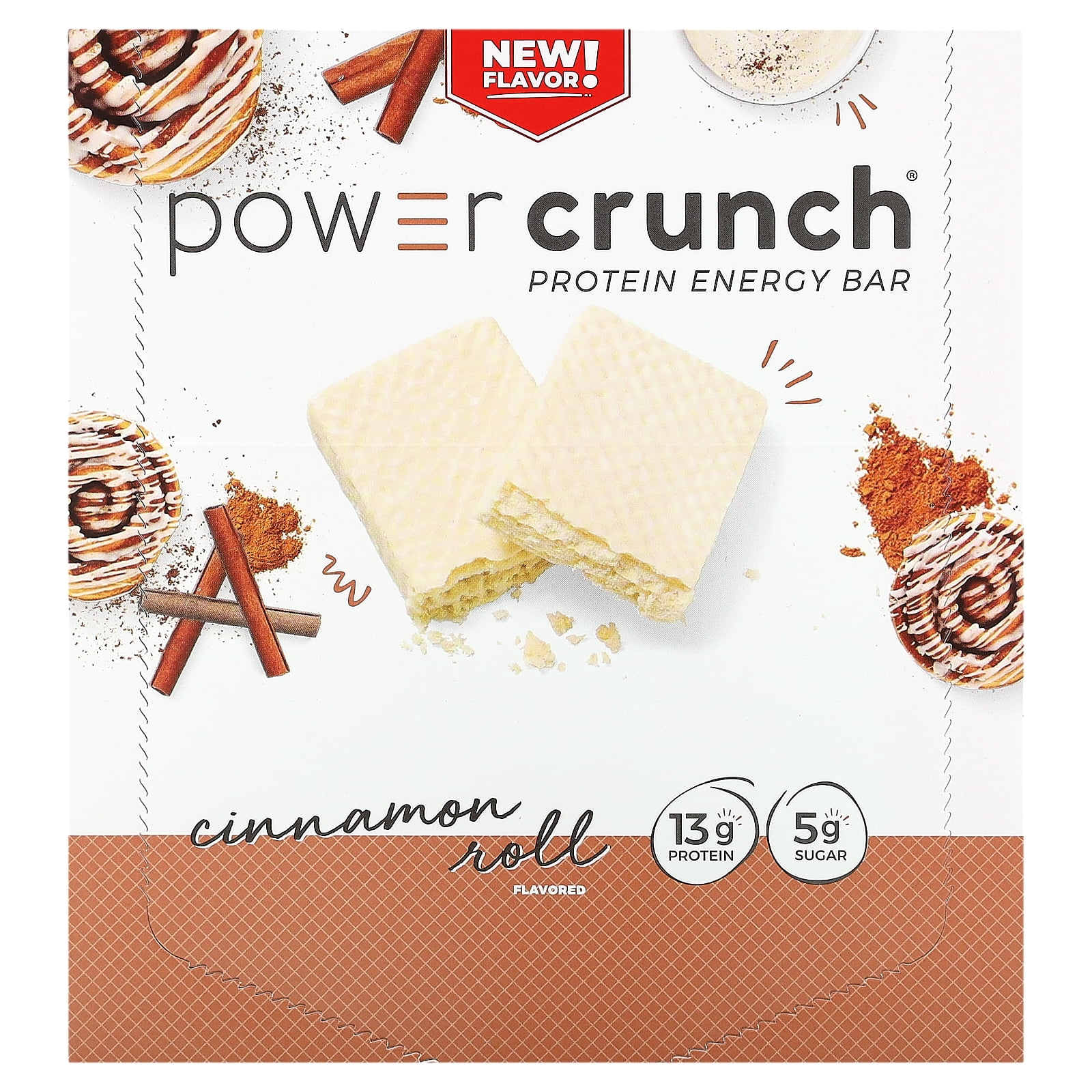 BNRG Power Crunch®, Protein Energy Bar, Cinnamon Roll, 12 Bars, 1.4 oz (40 g) Each