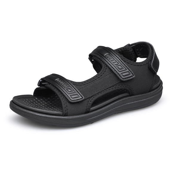 BNRSHOE Boys Sandals Open Toe Beach Sports Water Sandals for Kids Athletic Summer Outdoor Black