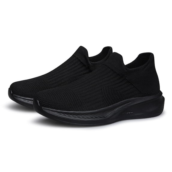 BNRSHOE Walking Shoes Women's Mesh Sock Casual Sneakers Lightweight Comfy Flats Black