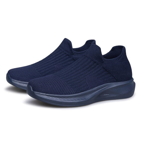 BNRSHOE Walking Shoes Women's Mesh Sock Casual Sneakers Lightweight Comfy Flats Dark Blue
