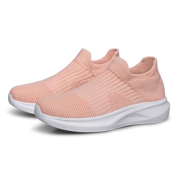 BNRSHOE Walking Shoes Women's Mesh Sock Casual Sneakers Lightweight Comfy Flats Pink