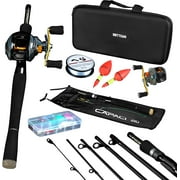 BNTTEAM Baitcasting Reel and Rod Combos Hard High Carbon Fiber Telescopic Portable Hand Artificial Lures&Fishing Line Fishing Rod&Reel for beginners